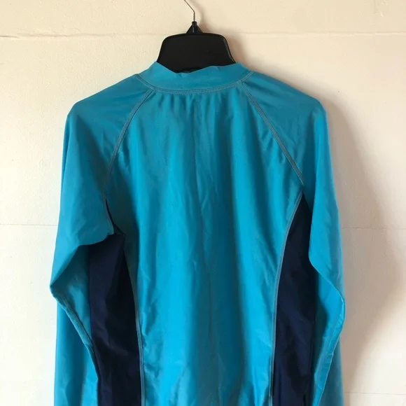 TSLA women’s M zipper front rash guard SPF guard surf board beach pool swim - Picture 2 of 4